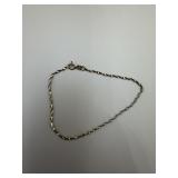 14K Gold Italy 7-Inch Singapore Twisted Chain