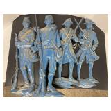 Molded Plastic Soldier Wall Plaques Set of 4 (21')