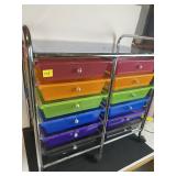 Rainbow Rolling Storage Cart