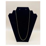 14K Gold Milor Italy 24 In Singapore Chain 2.11g