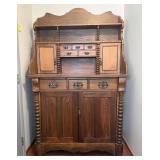 Eastlake Pine Step-Back Hutch / Welsh Dresser
