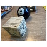 Magic 8 Ball Bulb Horn Stack of Cash Bank Lot