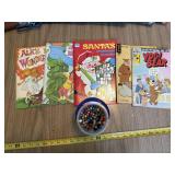 Vintage Childrens Books Comics Crayons Lot