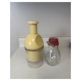Food Chopper & Vintage Glass Syrup Dispenser Lot