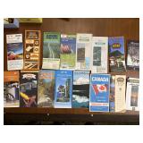 Vintage State Highway US Canada Travel Map Lot