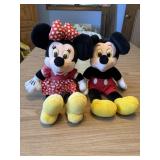Mickey Minnie Mouse Plush Stuffed Animal Toy Lot