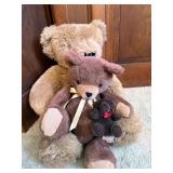 Vintage Plush Teddy Bear Assortment Ribbon Ties