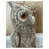 Molded Plastic Garden Owl Decoy Figure