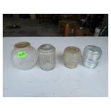 Assorted Glass Lamp Shade Globes Light Fixtures 4