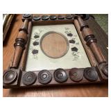 Antique Eastlake Tramp Art Carved Wooden Frame