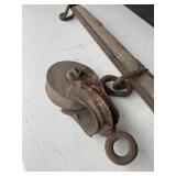 Antique Wooden Singletree & Barn Pulley Lot