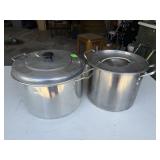 Large Stock Pots Aluminum Stainless Cookware Lot