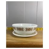 Pyrex Copper Filigree Bowl & Underplate