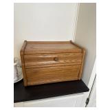Wooden Countertop Bread Box with Drop-Down Door