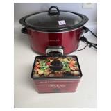 Crock-Pot Slow Cooker & Recipe Card Tin Lot