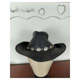 Wilsons Leather Black Concho Western Cowboy Hat