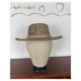 Aussie Bush Leather Snowy Mountain Hat Size Small