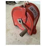 Vintage Red Metal Retractable Clothesline Reel