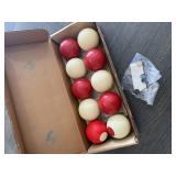 Bumper Pool Balls Set of 10 in Original Box Rules