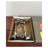Adjustable Metal Strap On Roller Skates In Box