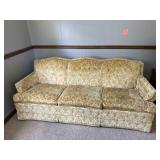 Berne Furniture Vintage Gold Brocade Sleeper Sofa