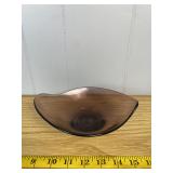 Mid-Century Amethyst Glass Freeform Console Bowl