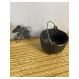 Cast Iron Miniature Cauldron Desk & Match Safe Lot