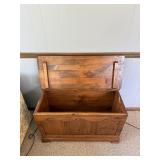 Wooden Blanket Trunk Chest Raised Panel Front