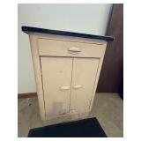 Enamel Top Metal Kitchen Cabinet Utility Cart