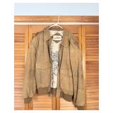 Midway Vintage Leather Flight Jacket Map Lining