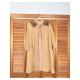 Suede Style Fur Collar Overcoat Jacket