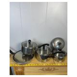 Farberware Stainless Steel Cookware Lot w/ Lids