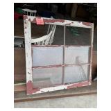 Antique 6-Pane Wood Window Frame Architectural