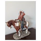 Monfort Original Western Sculpture Indian On Horse