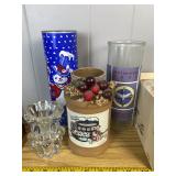 Assorted Candles & Glass Candle Holders Lot