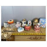 Trinket Boxes, Snoopy Tin & Collectibles Lot
