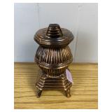 Copper-Tone Potbelly Stove Cast Metal Coin Bank