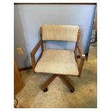 Oak Office Desk Armchair Swivel Rolling Caster