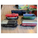 Vintage Marx O Gauge Electric Train Set Tin Cars
