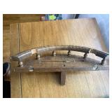 Vintage Wooden Plate Rail Wall Shelf Spindle Rail
