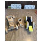 Folk Art Wooden Toy Vehicles Lot