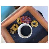 Bulls-Eye Washers Game Fundex Lawn Toss Wooden Cas