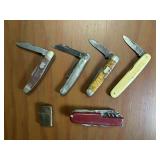 Camillus John Pringle Pocket Knife Lighter Lot