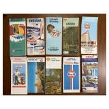 Vintage Exxon Shell Gulf Oil State Road Map Lot