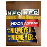 Nixon Agnew Niemeyer Republican Bumper Sticker Lot