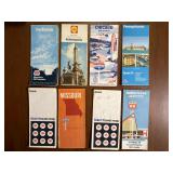 Vintage Marathon Shell Standard Mobil Road Map Lot
