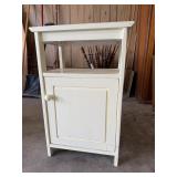 Painted Wooden Nightstand End Table Cabinet