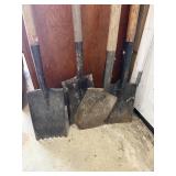 4 D-Handle and Long-Handled Shovels Lot
