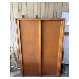 Wooden Sliding Door Wardrobe Storage Armoire