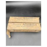 2 Aladdin Glass Lamp Chimneys